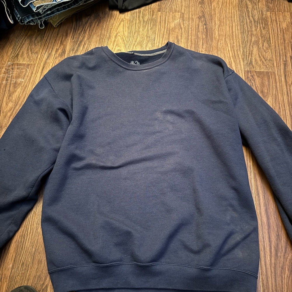 Fruit of the Loom Men's Deep Blue Crewneck Sweater
